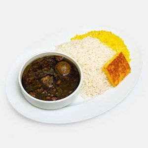 چلو خورشت قرمه سبزی(200 گرم)