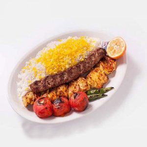 چلو میکس جوجه و کباب مخصوص